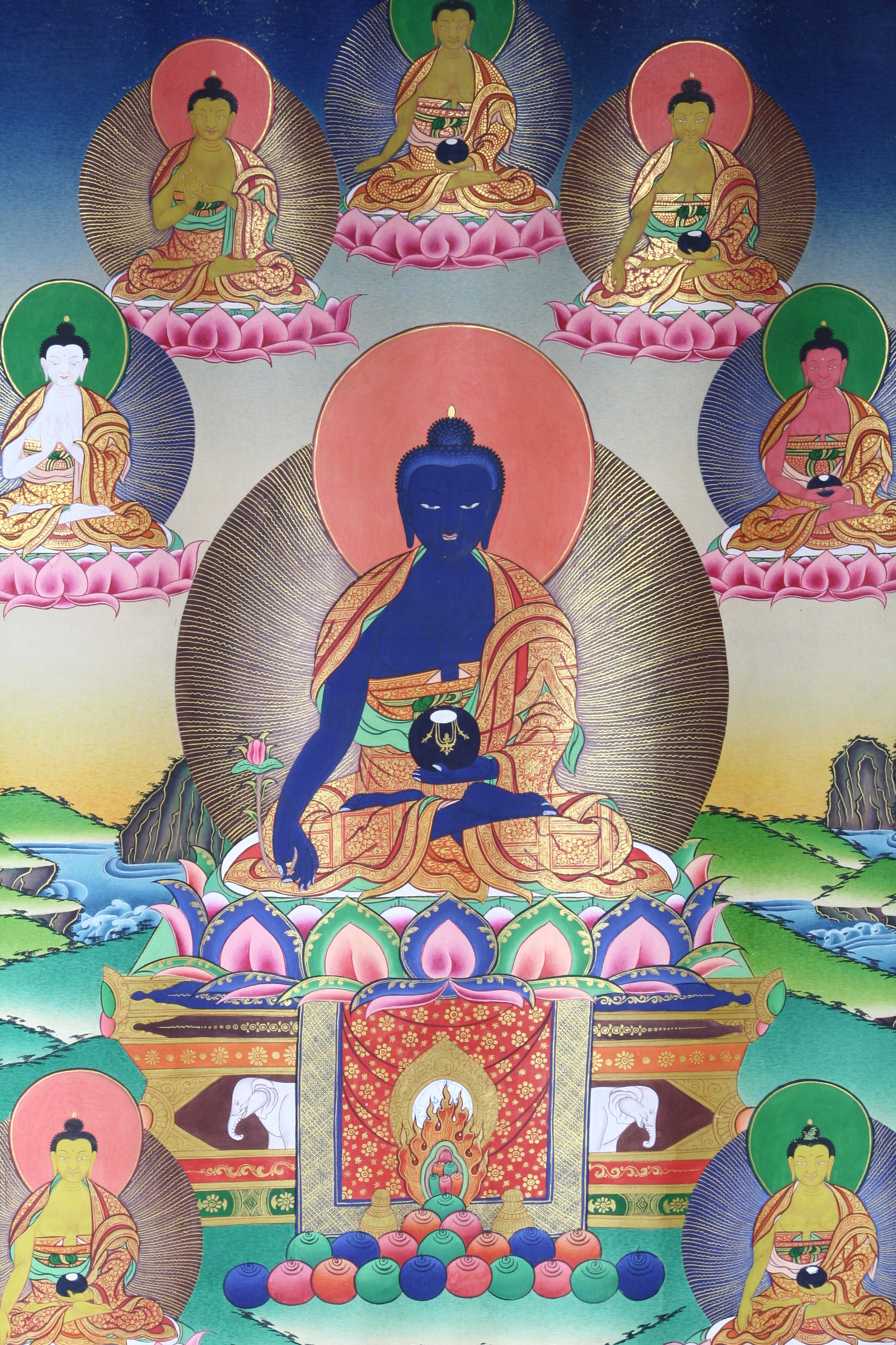 藥師七佛（唐卡）