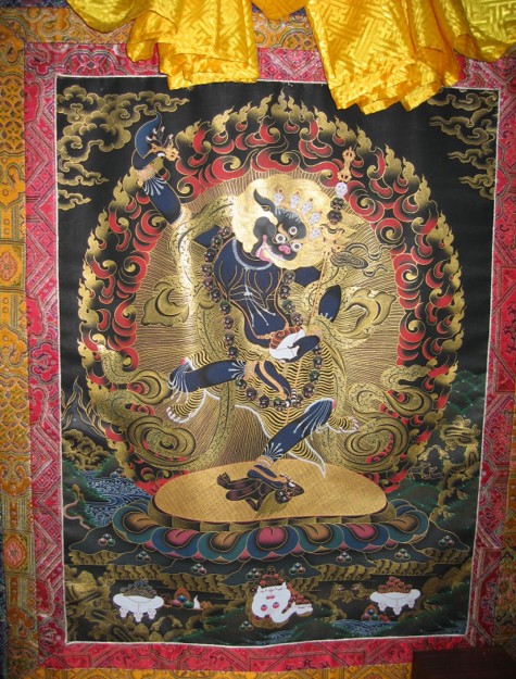 獅面空行母（唐卡）